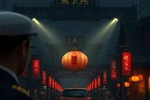剧集《长街灯火》封面，夜晚巷口亮着一盏修表铺的灯